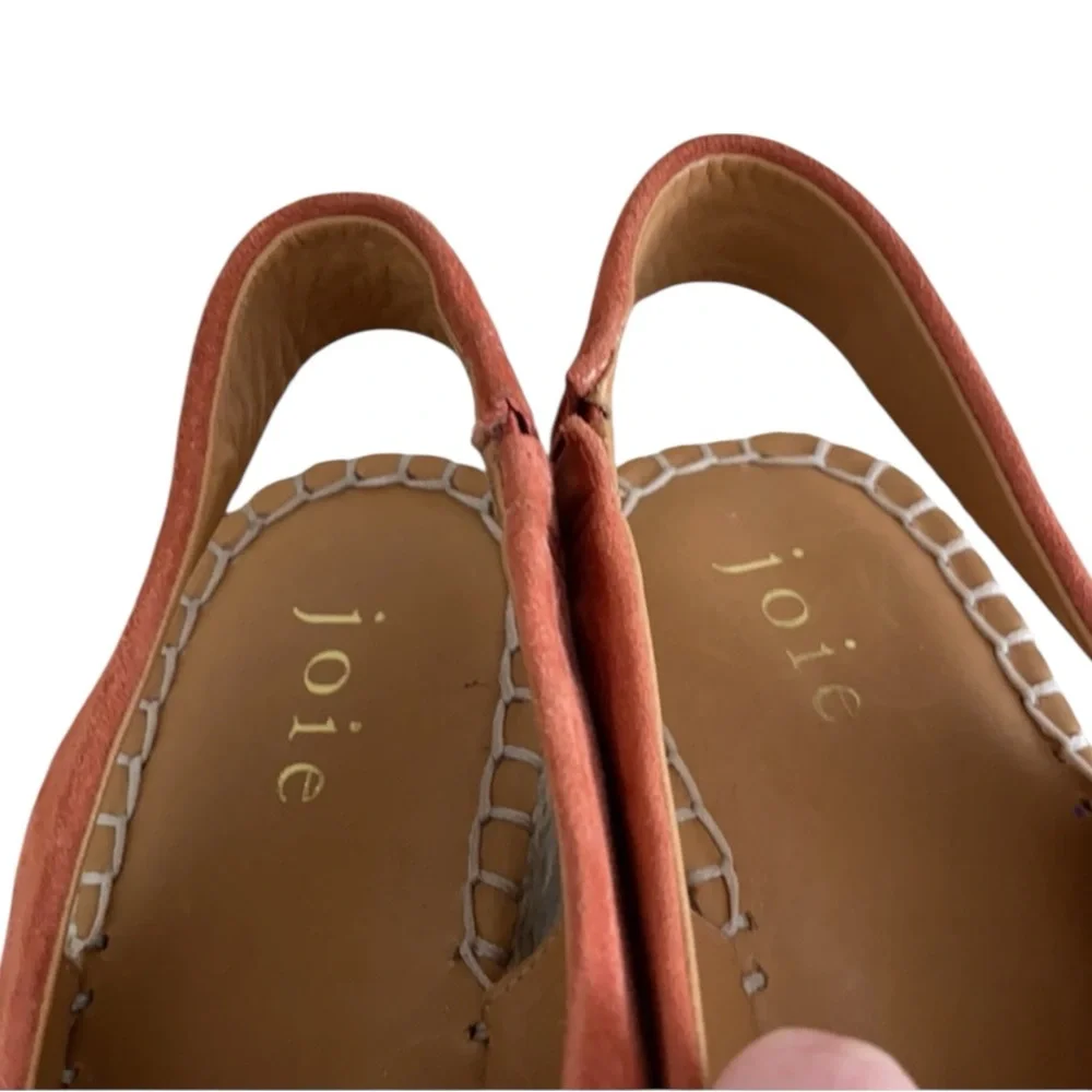 JOIE Kaili Suede Jute Wedge Espadrilles Sandals - Rust Size 6 — FALL VIBES!!!